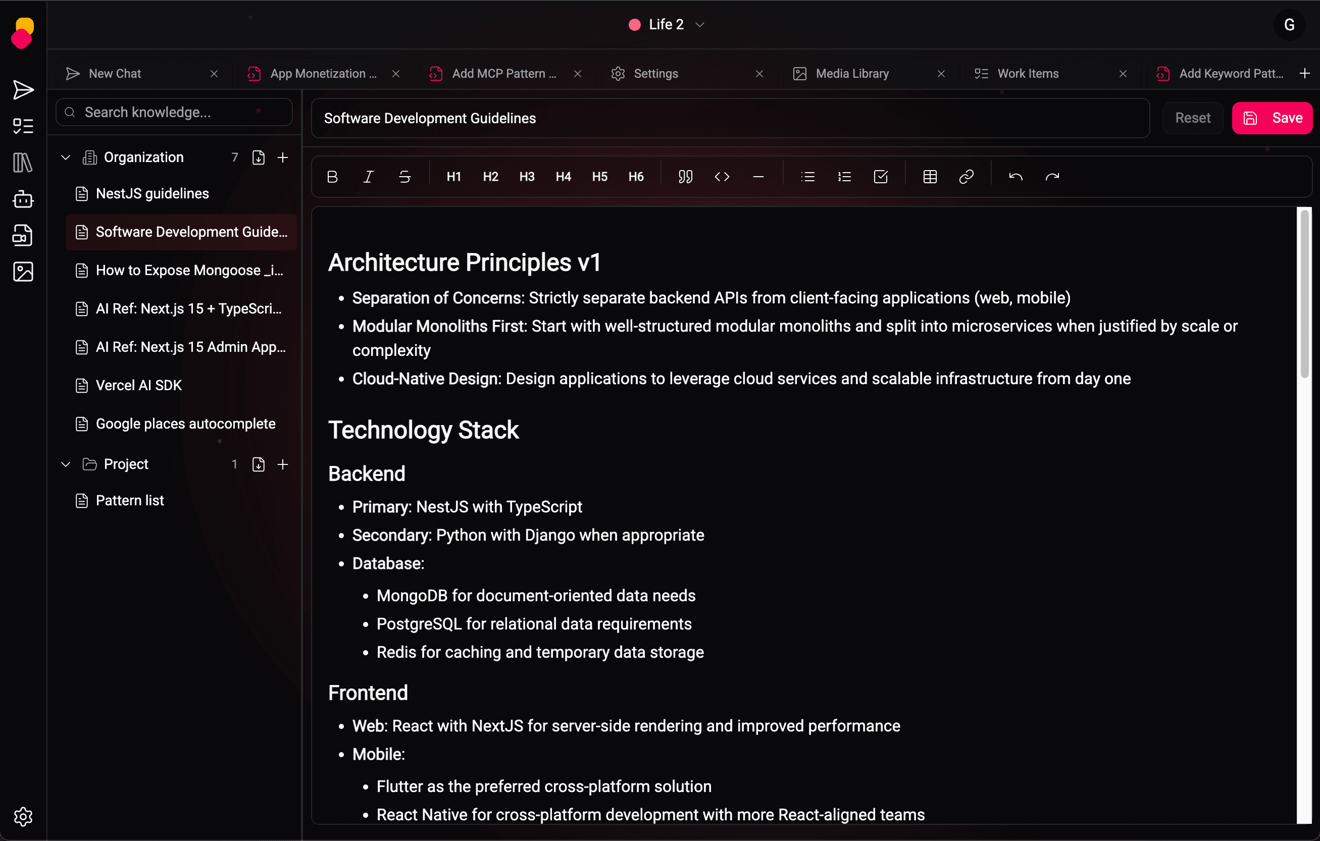 Context-aware development